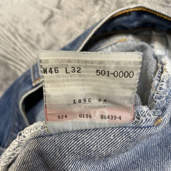 Levi's Vintage 501XX Original Fit Jeans Men's Size 46x32 Blue Denim - Picture 12 of 14